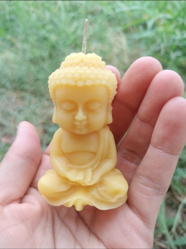 MEDITATION CANDLE - BEESWAX - ZEN - BUDDHA - PRAYER