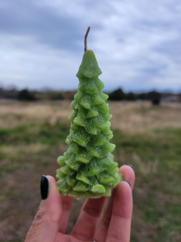 Merry Christmas Tree Beeswax Candle - Image 5