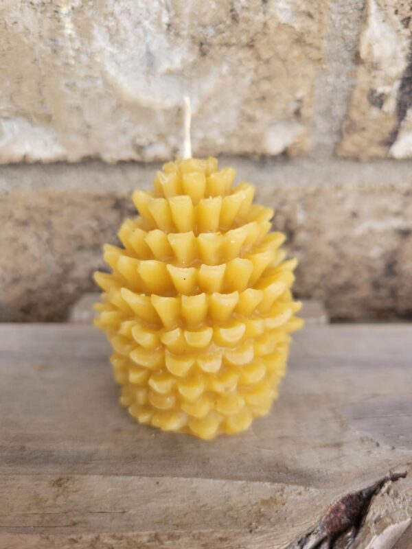 Pure Forest Essence: Natural Pinecone Beeswax Candle - Image 2